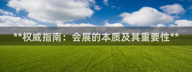 果博公司客服微信：**权威指南：会展的本质及其重要
